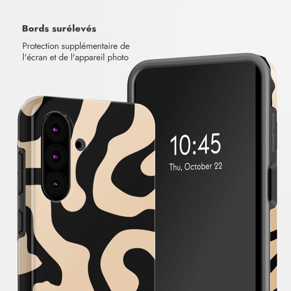 Selencia Coque arrière Vivid Samsung Galaxy A36 / A56 - Art Wave Black