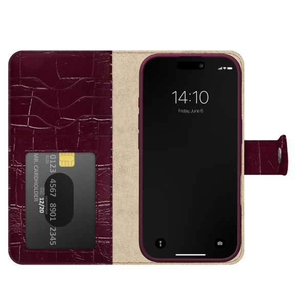 iDeal of Sweden Magnet Wallet+ Étui portefeuille Apple iPhone 17e / 16e / 15 / 14 / 13 - Fine Wine