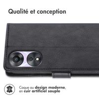 imoshion Étui de télephone portefeuille de luxe Oppo A78 (4G) - Noir