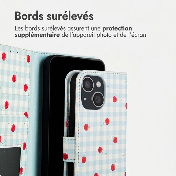 imoshion Étui de télephone portefeuille Design Apple iPhone 13 - Cherry Check