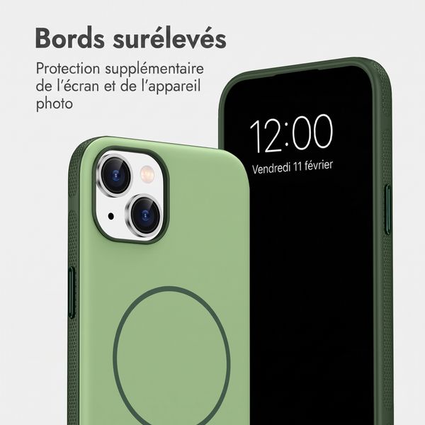 imoshion Coque arrière Color avec Thin MagSafe Ring Apple iPhone 14 / 13 - Vert foncé