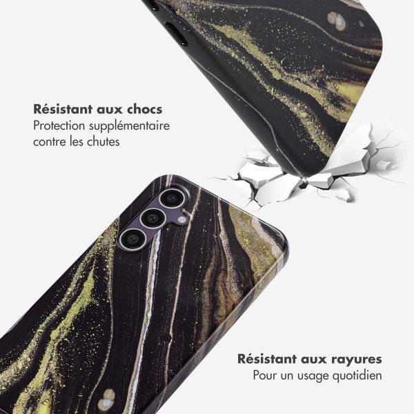 Selencia Coque arrière Vivid Samsung Galaxy S23 FE - Chic Marble