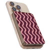 Selencia Powerbank Vivid 5 000 mAh - MagSafe et Qi - Desert Gold / Wavy Baby Burgundy