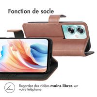 imoshion Étui de télephone portefeuille de luxe Oppo A79 - Marron