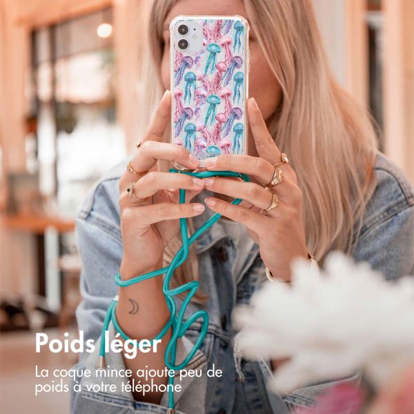 imoshion Coque Design avec cordon Apple iPhone 13 Pro - Jellyfish Watercolor