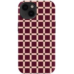 Selencia Coque arrière Vivid avec MagSafe Apple iPhone 14 - Check This Burgundy