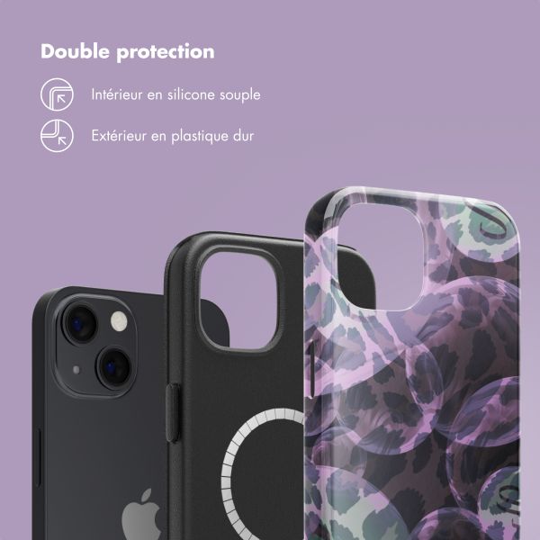 Selencia Coque arrière Vivid avec MagSafe Apple iPhone 13 - Leo Bubble Green