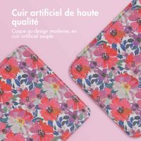 imoshion Design Slim Hard Sleepcover avec support Kobo Libra Colour - Flower Watercolor