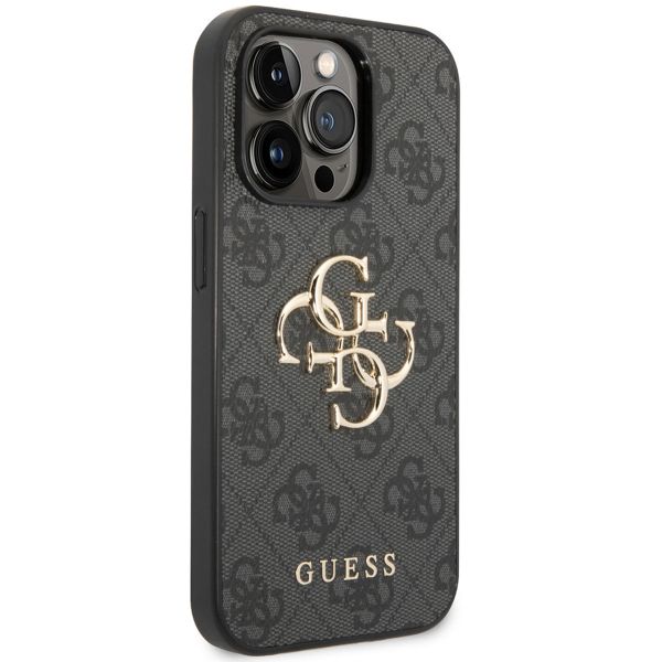 Guess Coque 4G Metal Logo Backcover Apple iPhone 14 Pro Max - Gris