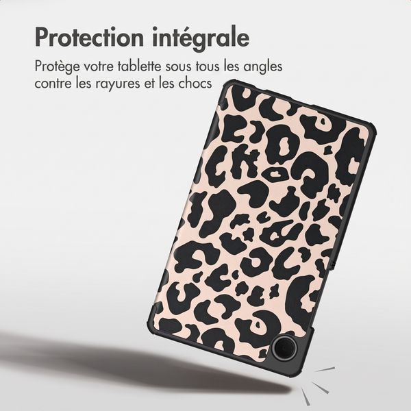 imoshion Coque tablette Design Trifold Samsung Galaxy Tab A11 / A9 8.7 pouces - Leopard