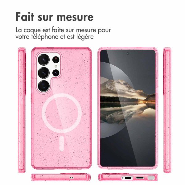 imoshion Coque Pailletée avec MagSafe Samsung Galaxy S24 Ultra - Paillettes Rose
