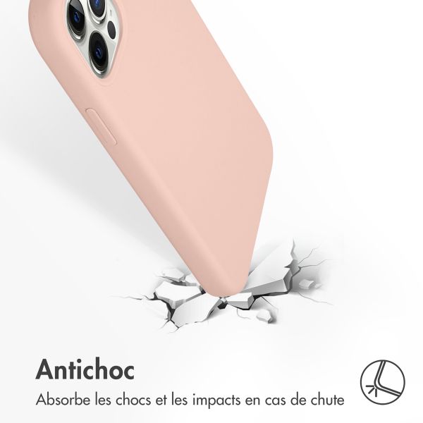 Accezz Coque Liquid Silicone Apple iPhone 12 (Pro) - Rose