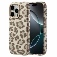 Selencia Coque Sabi imprimé panthère avec MagSafe Apple iPhone 16 Pro - Soft Ivory