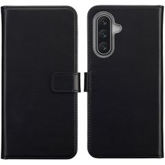 Selencia Étui portefeuille en cuir véritable Samsung Galaxy A17 (5G) / (4G) - Noir