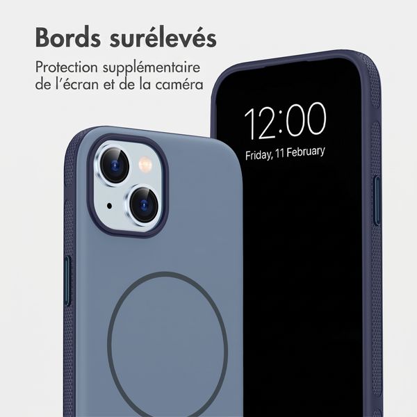 imoshion Coque arrière Color avec Thin MagSafe Ring Apple iPhone 15 - Bleu foncé