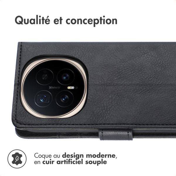 imoshion Étui de télephone portefeuille de luxe Honor Magic8 Pro - Noir
