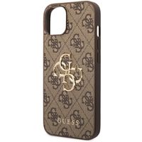Guess Coque 4G Metal Logo Backcover Apple iPhone 15 - Marron