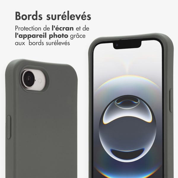 imoshion Coque arrière Color avec cordon amovible et MagSafe Apple iPhone 17e / 16e - Black Coffee