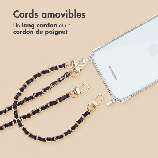 imoshion Ensemble de cordons de téléphone en cuir PU – Noir