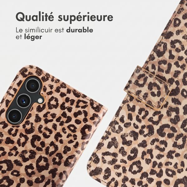 imoshion Étui de télephone portefeuille Design Samsung Galaxy A55 - Leopard Mood