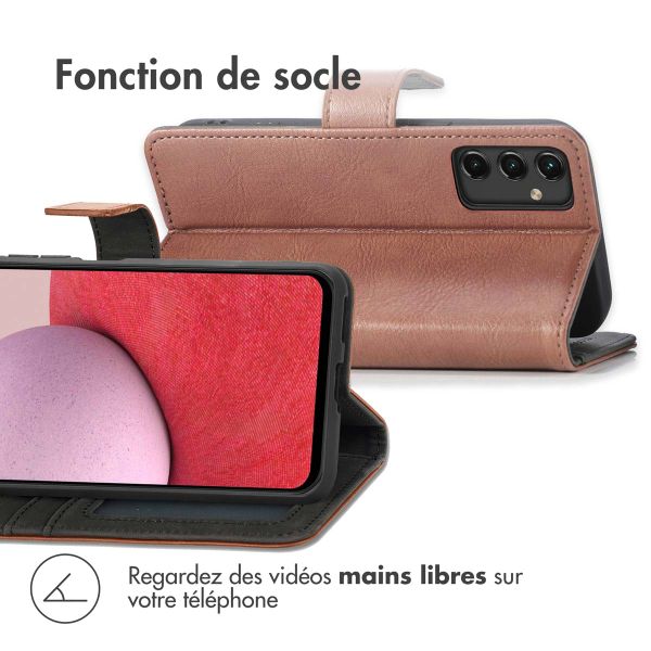 imoshion Étui de télephone portefeuille de luxe Samsung Galaxy A14 (5G/4G) - Marron
