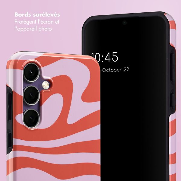 Selencia Coque arrière Vivid Samsung Galaxy S24 FE - Dream Swirl Pink