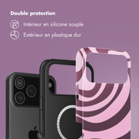 Selencia Coque arrière Vivid avec MagSafe Apple iPhone 17 Pro Max - Wavy Swirl Pink Plum
