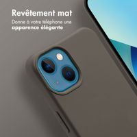 imoshion Coque arrière Color avec cordon amovible et MagSafe Apple iPhone 13 - Black Coffee