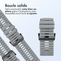 imoshion Bracelet QuickFit® Stripe en silicone  - Connexion Garmin 26 mm - Gris