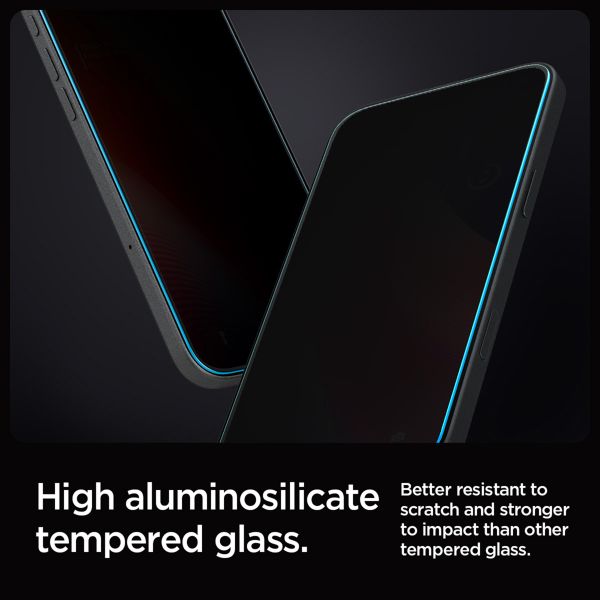 Spigen Protection d'écran en verre trempé GLAStR Privacy Applicator - lot de 2 Apple iPhone 17 / 17 Pro / 16 Pro