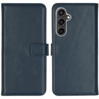 Selencia Étui portefeuille en cuir véritable Samsung Galaxy S23 FE - Bleu