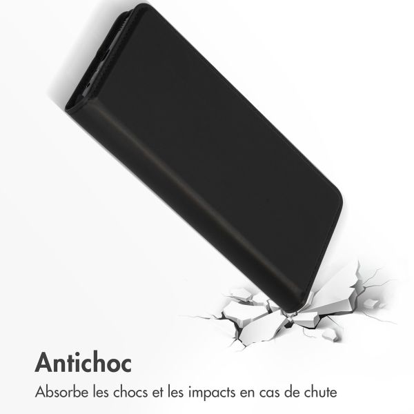 Accezz Étui de télephone Slim Folio en cuir de qualité supérieure Samsung Galaxy A52(s) (5G/4G) - Noir