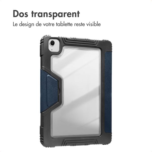 Accezz Coque tablette Rugged Trifold Apple iPad Air 11 pouces (2026) M4 / (2025) M3 / (2024) M2 / Air 5 (2022) / Air 4 (2020) - Bleu foncé