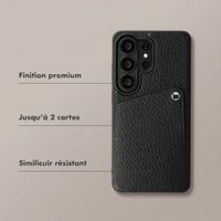 Selencia Coque Riva avec porte-cartes Samsung Galaxy S26 Ultra - Noir