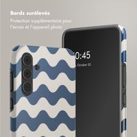 Selencia Coque arrière Vivid Samsung Galaxy A55 - Wave Vibes Classic Blue