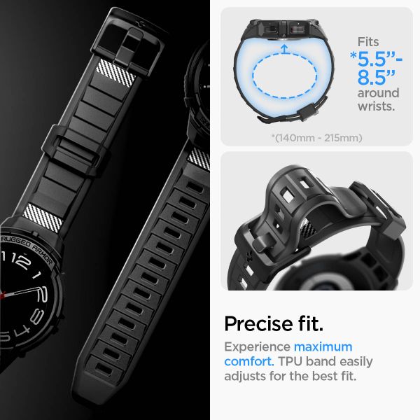 Spigen Coque Rugged Armor™ Pro Samsung Galaxy Watch 6 Classic - 47 mm - Noir