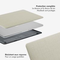 Selencia Coque tissée Apple MacBook Pro 16 pouces (2021 / 2023 M3 / 2024 M4 / 2026 M5) - Beige