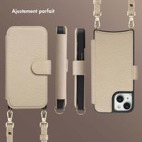 Selencia Étui Riva avec MagSafe et cordon de téléphone Apple iPhone 15 - Beige