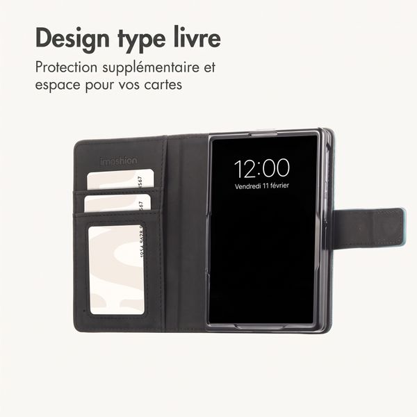 imoshion Étui de télephone portefeuille de luxe Samsung Galaxy Z Fold 8 - Bleu clair