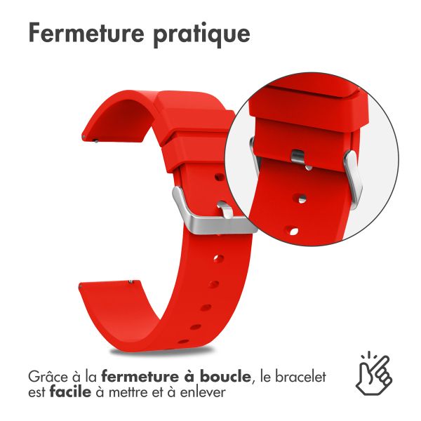 imoshion Bracelet silicone  - Connexion universelle 24 mm - Rouge