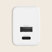 imoshion Wall Charger - Chargeur - Connexion USB-C et USB - Power Delivery - 20 Watt - Blanc