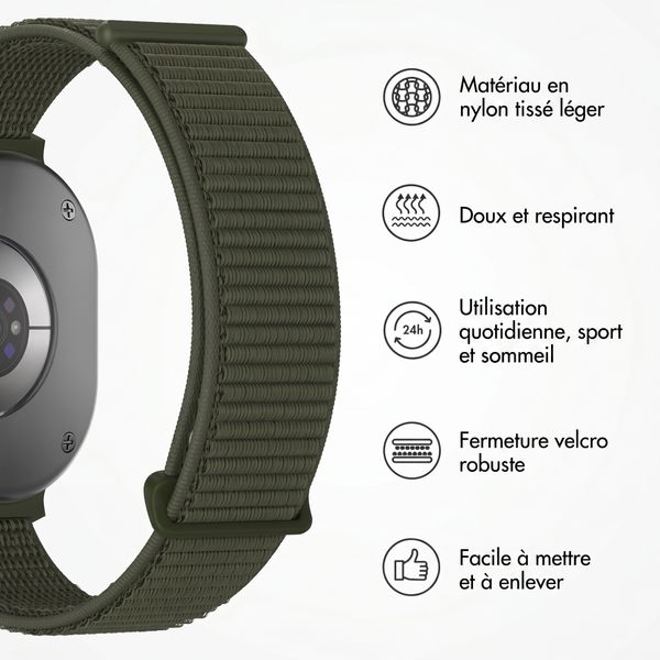 imoshion Bracelet en nylon Samsung Galaxy Watch 8 (40/44mm) / Classic (46mm) - Army Green