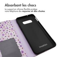 imoshion Étui de télephone portefeuille Design Samsung Galaxy S10e - Purple Flowers