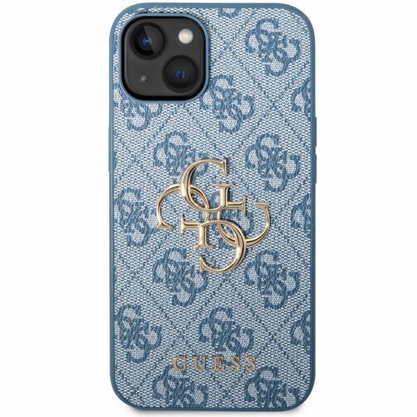 Guess Coque 4G Metal Logo Backcover Apple iPhone 14 - Bleu