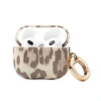 Selencia Coque Sabi motif panthère  Apple Airpods 3 - Soft Ivory