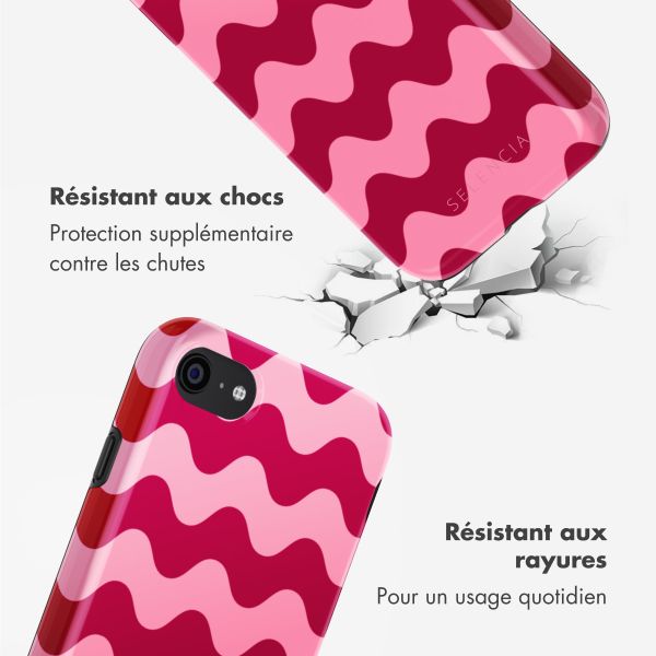 Selencia Coque arrière Vivid Apple iPhone SE (2022 / 2020) / 8 / 7 / 6(s) - Wave Vibes Lipstick