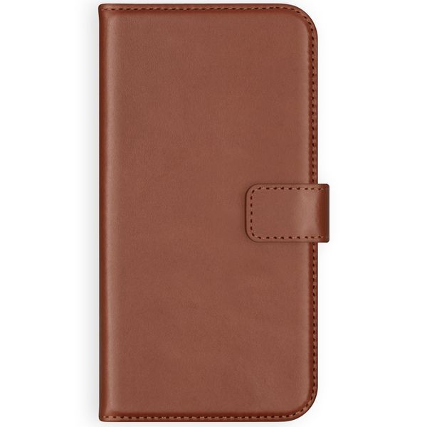 Selencia Étui portefeuille en cuir véritable Samsung Galaxy A42 - Marron clair