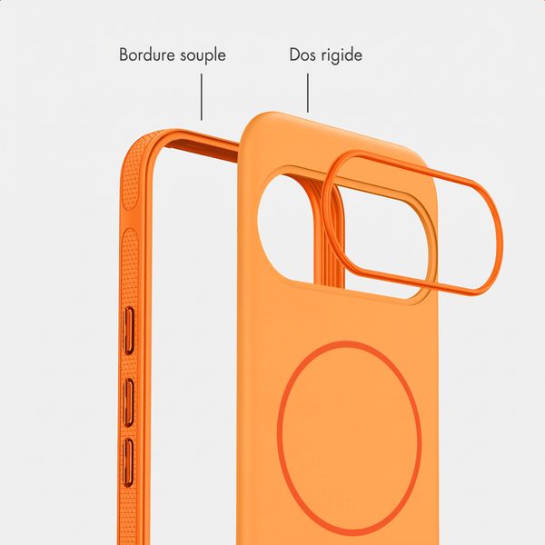 imoshion Coque arrière Color avec Thin MagSafe Ring Google Pixel 9 / 9 Pro - Orange