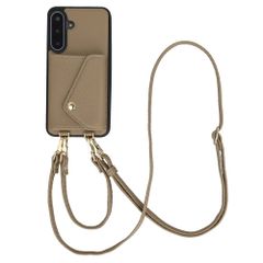 Selencia Coque de télephone Sera avec cordon et porte-cartes enveloppe Samsung Galaxy A17 (5G) / (4G) - Taupe