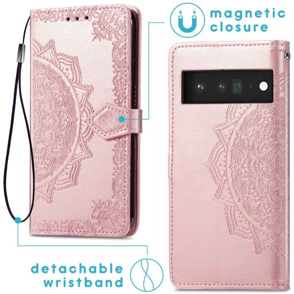 imoshion Etui de télephone Mandala Google Pixel 6 Pro - Rose Doré